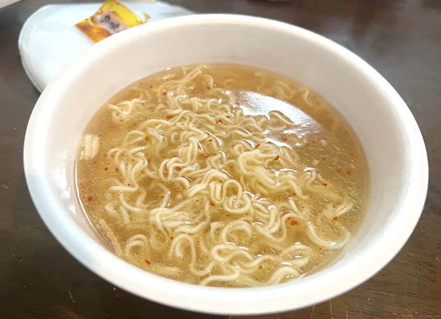岐阜タンメンカップラーメンの様子