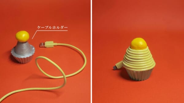 USBケーブルがモンブランに変身！おかしなケーブルホルダー