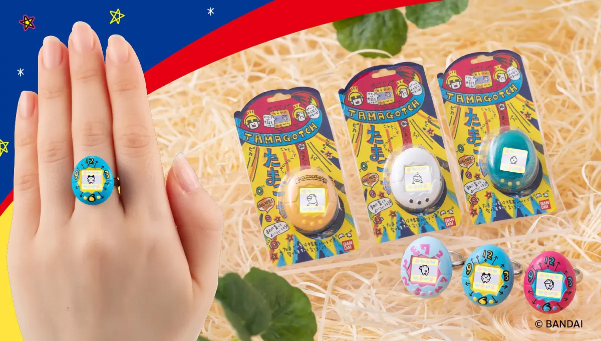 ガシャポンから「Ringcolle!たまごっち」発売 初代デザインを ガシャポンから「Ringcolle!たまごっち」発売 初代デザインを