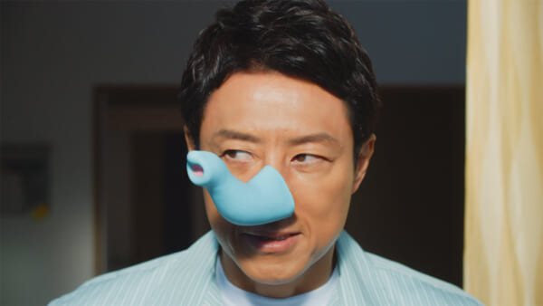 松岡修造がゾウの鼻をつけて「しゅうゾウ」に