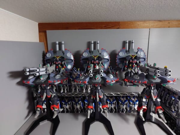 量産機ガンプラを文字通り「量産」した結果……劇中を思わせる大迫力の光景に
