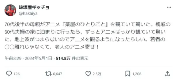 老人のアニメ寄せ