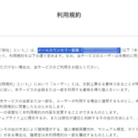 利用規約に謎のメールカウンセラー副業「Pα（仮名）」