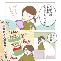 娘さんのおやつにとんがりコーンを購入