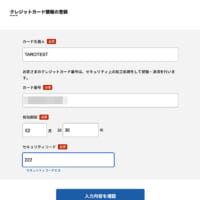 偽カード情報を入力
