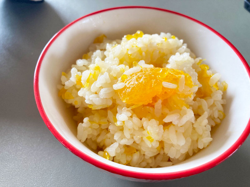 ほんのり甘いみかん味の炊き込みご飯