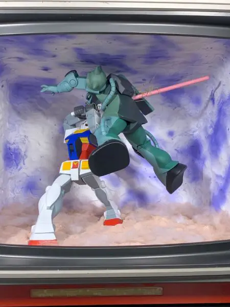 一点物 機動戦士ガンダム 名シーン再現 ガンプラ ジオラマ完成品