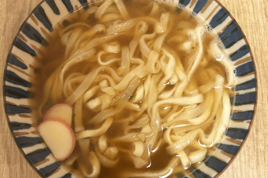 崩すと半透明の麺が出現