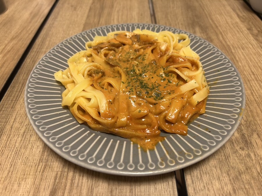 最後はパスタ