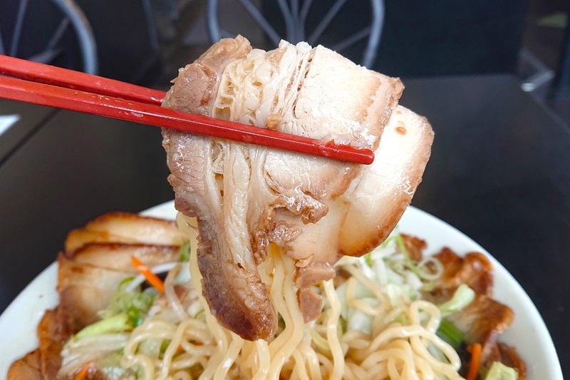 チャーシューと一緒に食べた麺