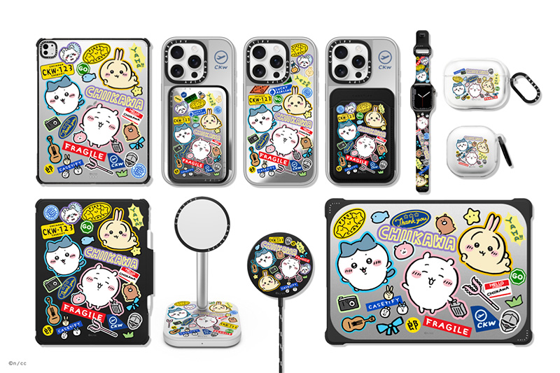 ちいかわ、ハチワレ、うさぎの個性豊かな表情が描かれた「ちいかわ×CASETiFY」コレクション