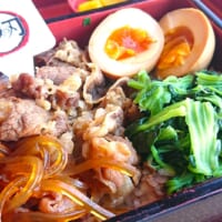 見事に再現されている牛鍋弁当