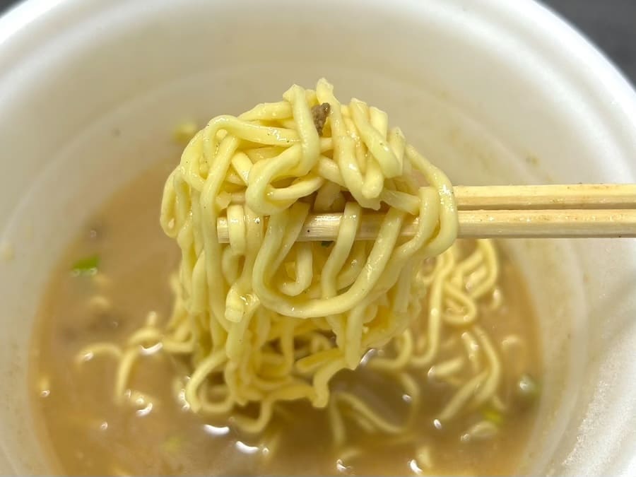 麺が加わるとちょっとこのあっさりさでは物足りない感じがする