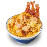 かつや「海老タレカツと親子丼の合い盛り丼」発売！海老フライをタレカツにして卵とじ