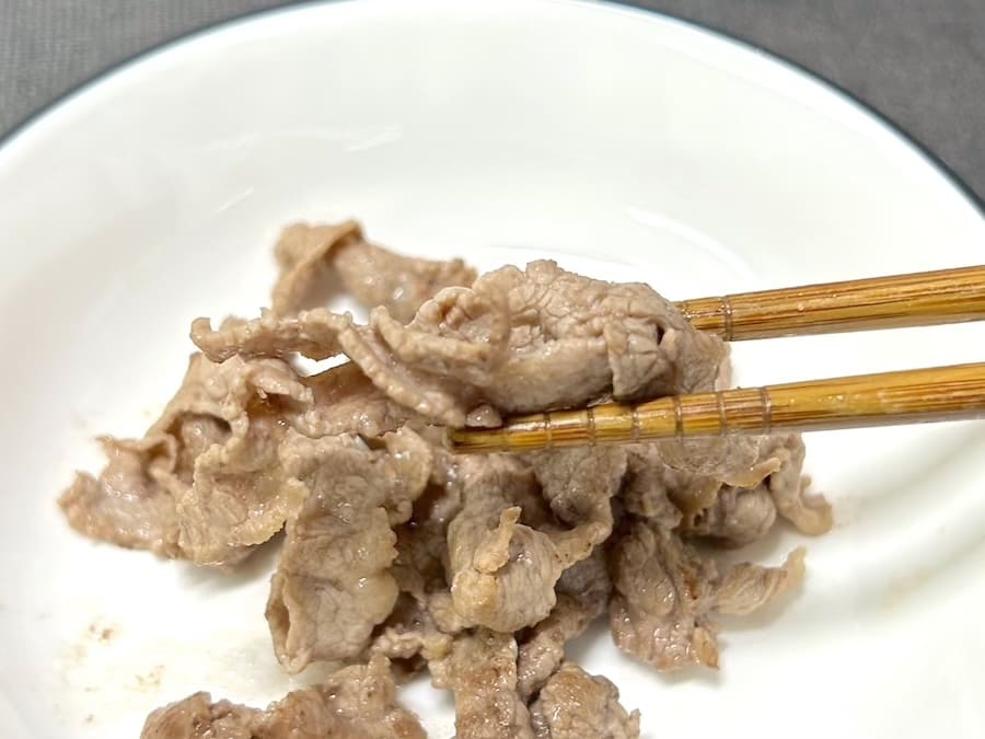 牛肉はあまり味がしない