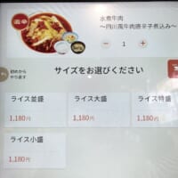 ライスの量にかかわらず値段は据え置き