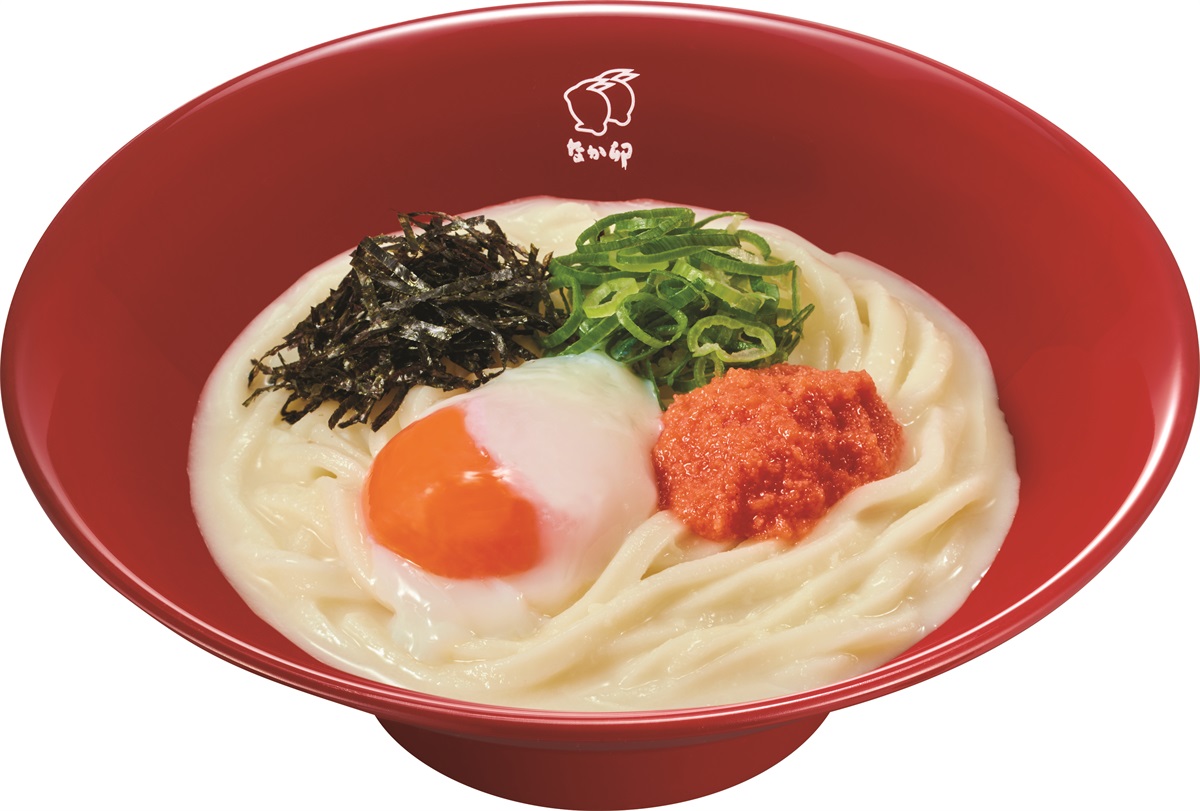 なか卯が濃厚でクリーミーな「温たま明太クリームうどん」発売！博多明太子もたっぷり