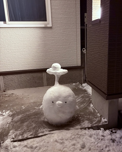 コロコロポックルの雪だるま