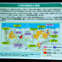 大熊町・双葉町に設置した中間貯蔵施設について、現在総敷地面積1600ヘクタール中、8割の土地を取得。このうち民有地の取得率は約9割