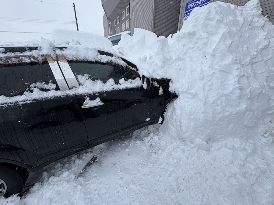 この車がすっぽり埋まっていた