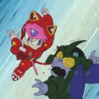 90年代アニメそっくりに再現されたグラフィック