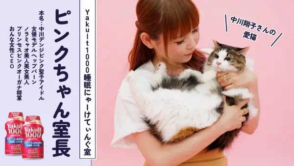 ヤクルト、猫の日に「睡眠にゃーけてぃんぐ室」新設　中川翔子の愛猫が一日室長