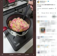 鍋を埋め尽くす大量のお麩