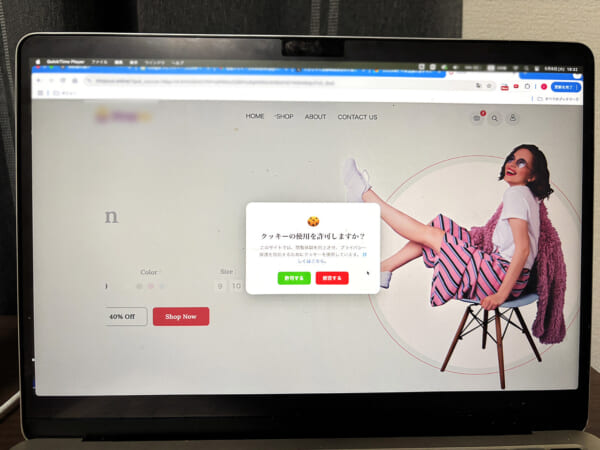 フッション系と思わせるサポート詐欺サイト