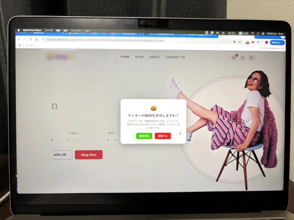 フッション系と思わせるサポート詐欺サイト