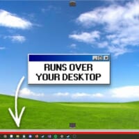 ゲームはウィンドウではなく、実際のデスクトップ画面上でのプレイ