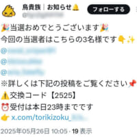 偽鳥貴族からの当選通知