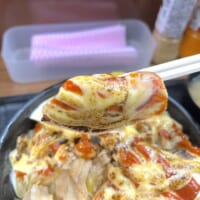 ピザは柔らかめの生地