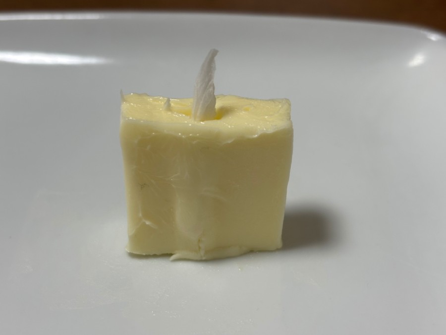 簡易ろうそくの完成