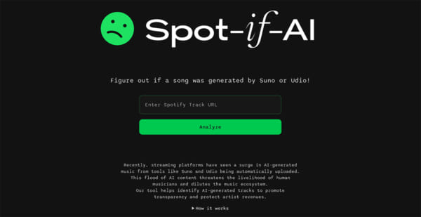 配信サービス上の「AI生成楽曲」を見分けるツール「Spot-if-AI」　95%の高精度で判定