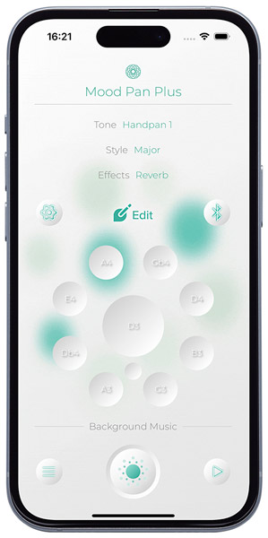 専用アプリ「Mood Pan Plus」（iOS／Android対応）