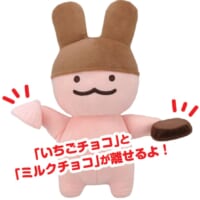 手に持ったアポロは「いちご」と「チョコ」の部分