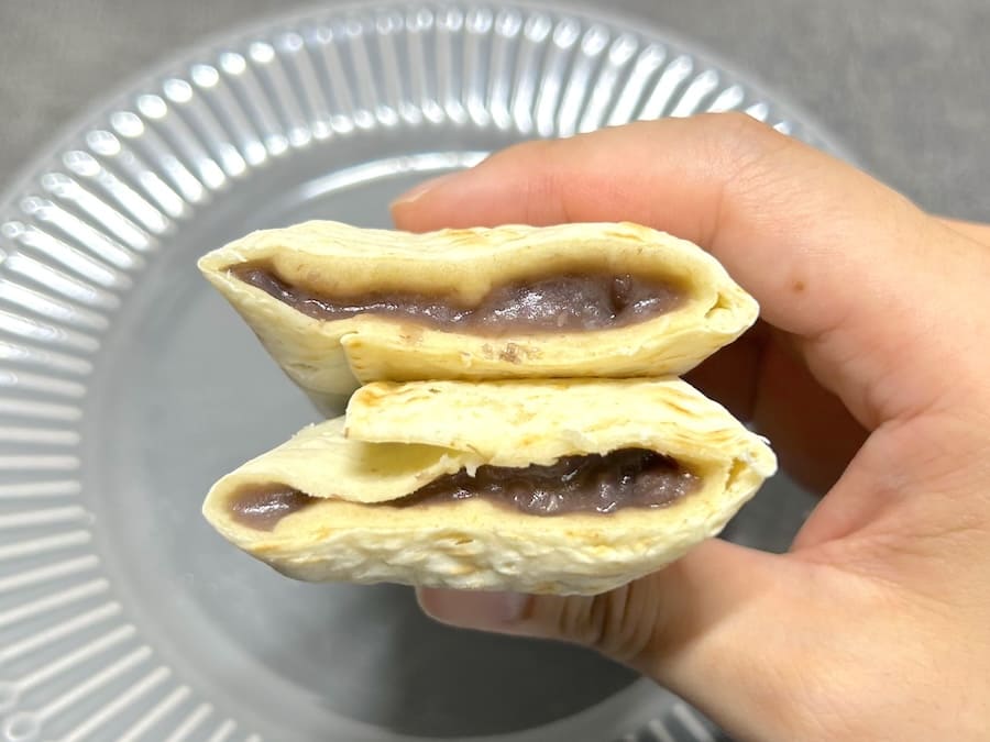 「ブリトーあんバター」断面