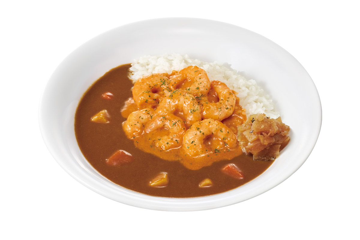すき家、新作「ぷりぷりエビのビスクソースカレー」発売　アプリで70円引きクーポンも
