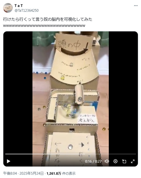 「行けたら行く」の思考を完全再現！？次々と脱落していくビー玉に共感しかない