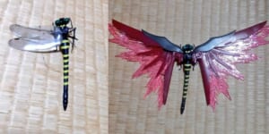 オニヤンマ型ハチよけグッズを魔改造　羽根がデスティニーガンダム仕様に