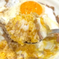 黄身のまろやかさがタレと肉の旨味を引き上げる