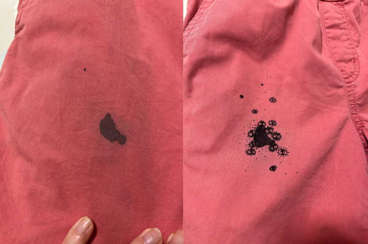 習字のシミがまっくろくろすけに　かわいすぎるアレンジに子も大喜び
