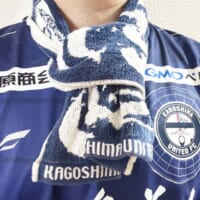 首に巻いて結び目を通して完成