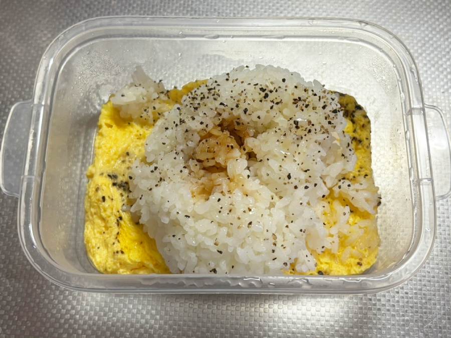 レンジから取り出した状態