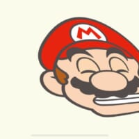 マリオの顔を引っ張る