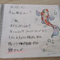 鯉サラダの日の献立