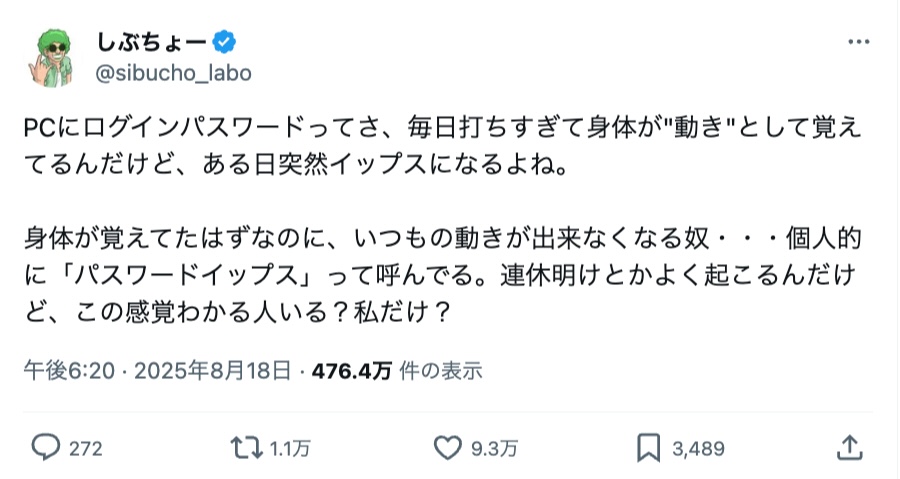 しぶちょーさんの投稿