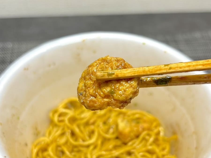 たこ焼き風具材は少ししぼんだ