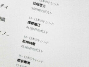 Xの日本トレンドに「中国地名」が大量出現　ユーザーに困惑広がる