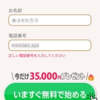 フォームに入力